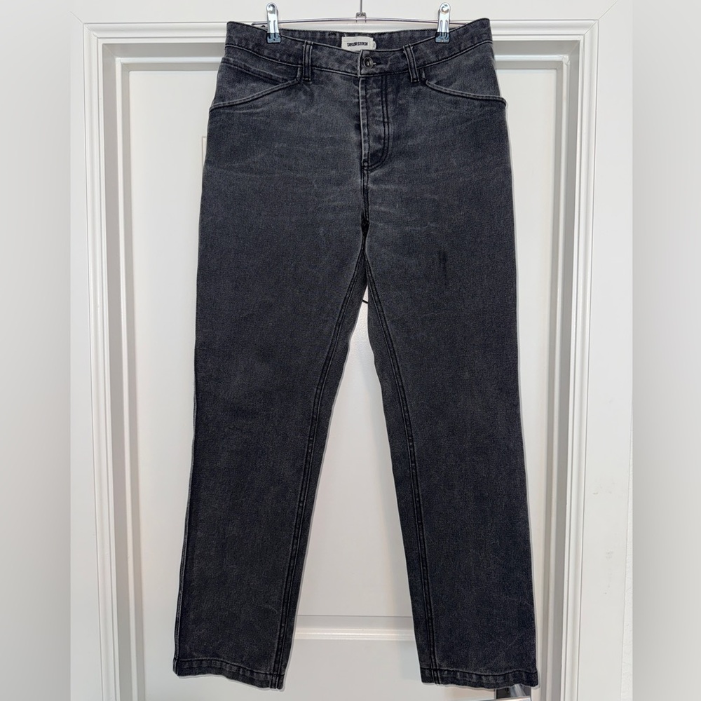 Black Men's Straight-Leg Jeans